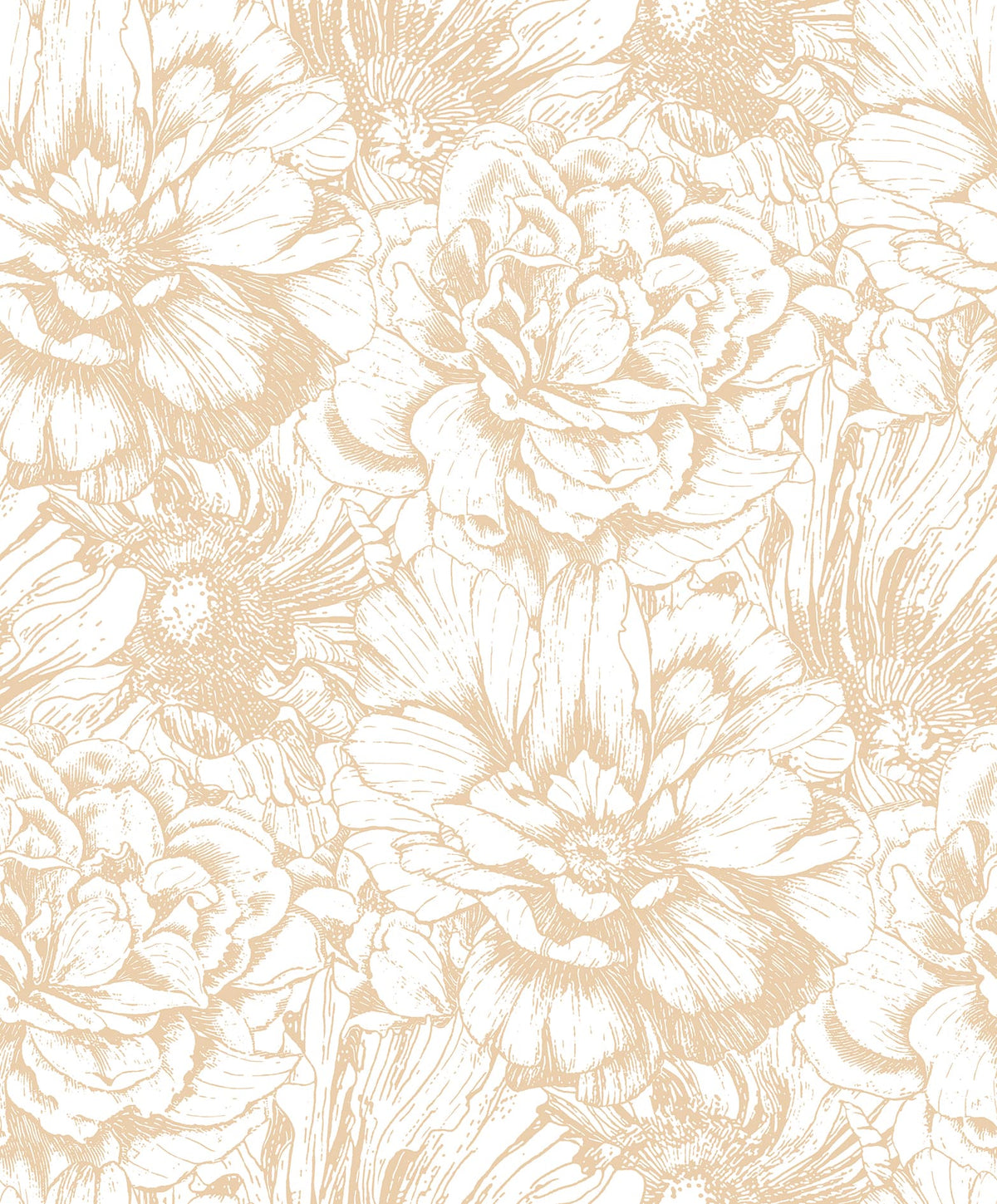 Papel pintado tejido no tejido plantas y botánica blanco y beige - Marburg - Imagen 2