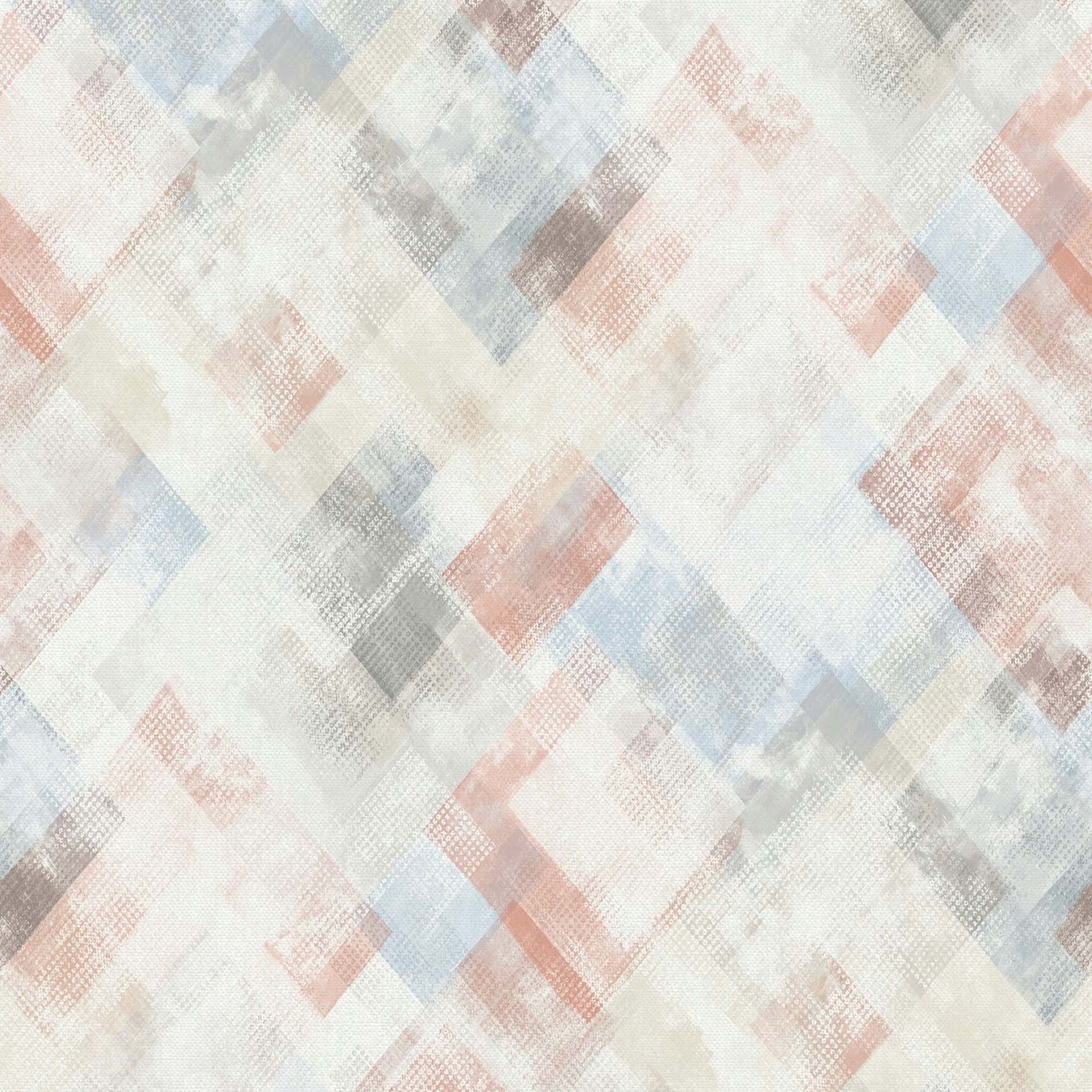 Vliestapete blau, beige grafik