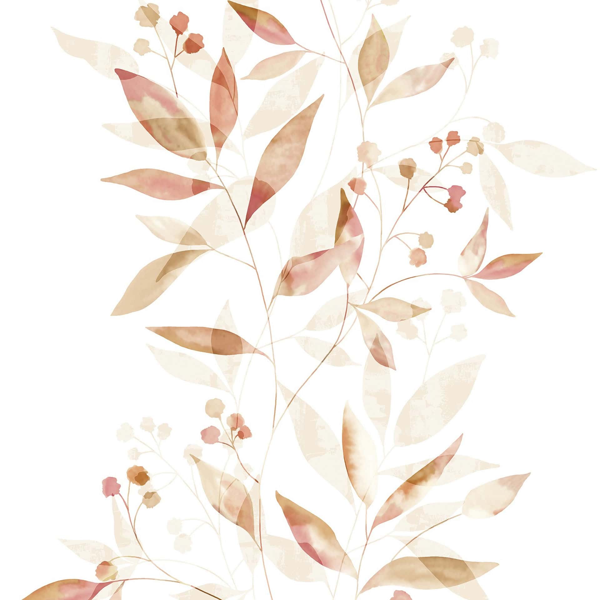 Vliestapete weiß, beige pflanzen