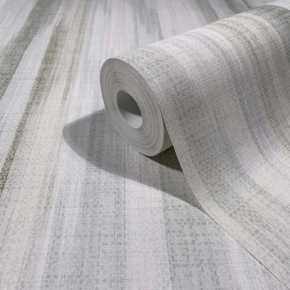 Papel pintado tejido no tejido de rayas blanco y verde - Marburg - Imagen 3