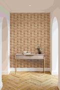 Vliestapete braun, beige grafik