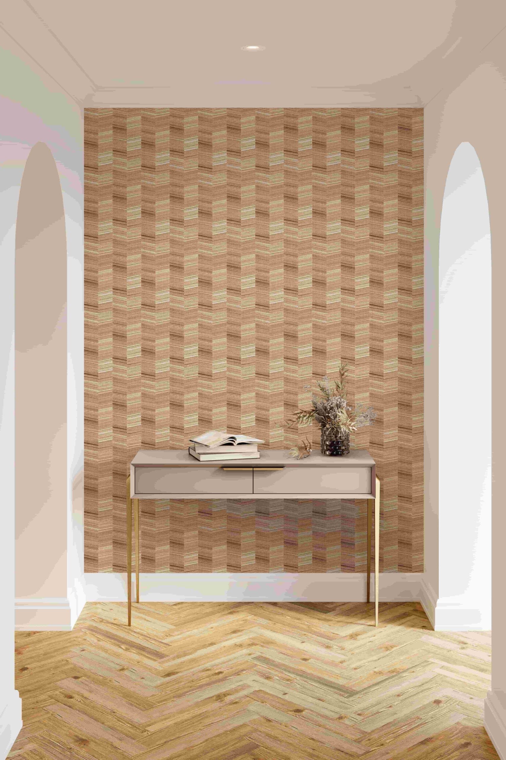 Vliestapete braun, beige grafik