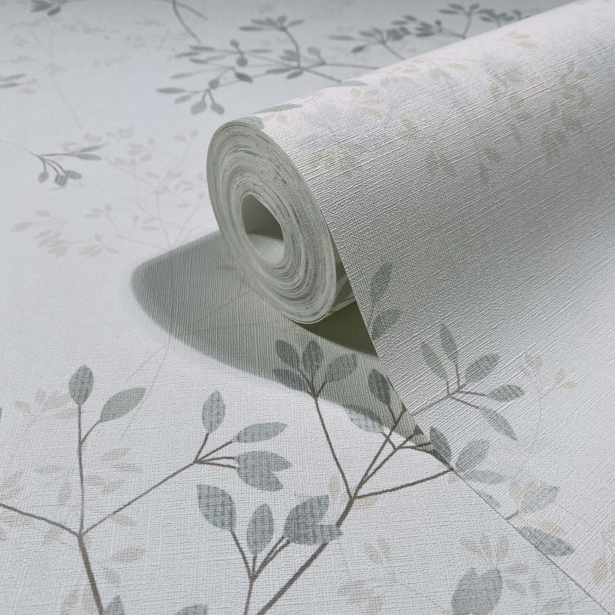 Papel pintado tejido no tejido plantas y botánica blanco y verde - Marburg - Imagen 3