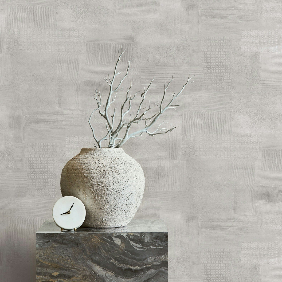 Papel pintado tejido no tejido liso gris - Marburg - Imagen 2