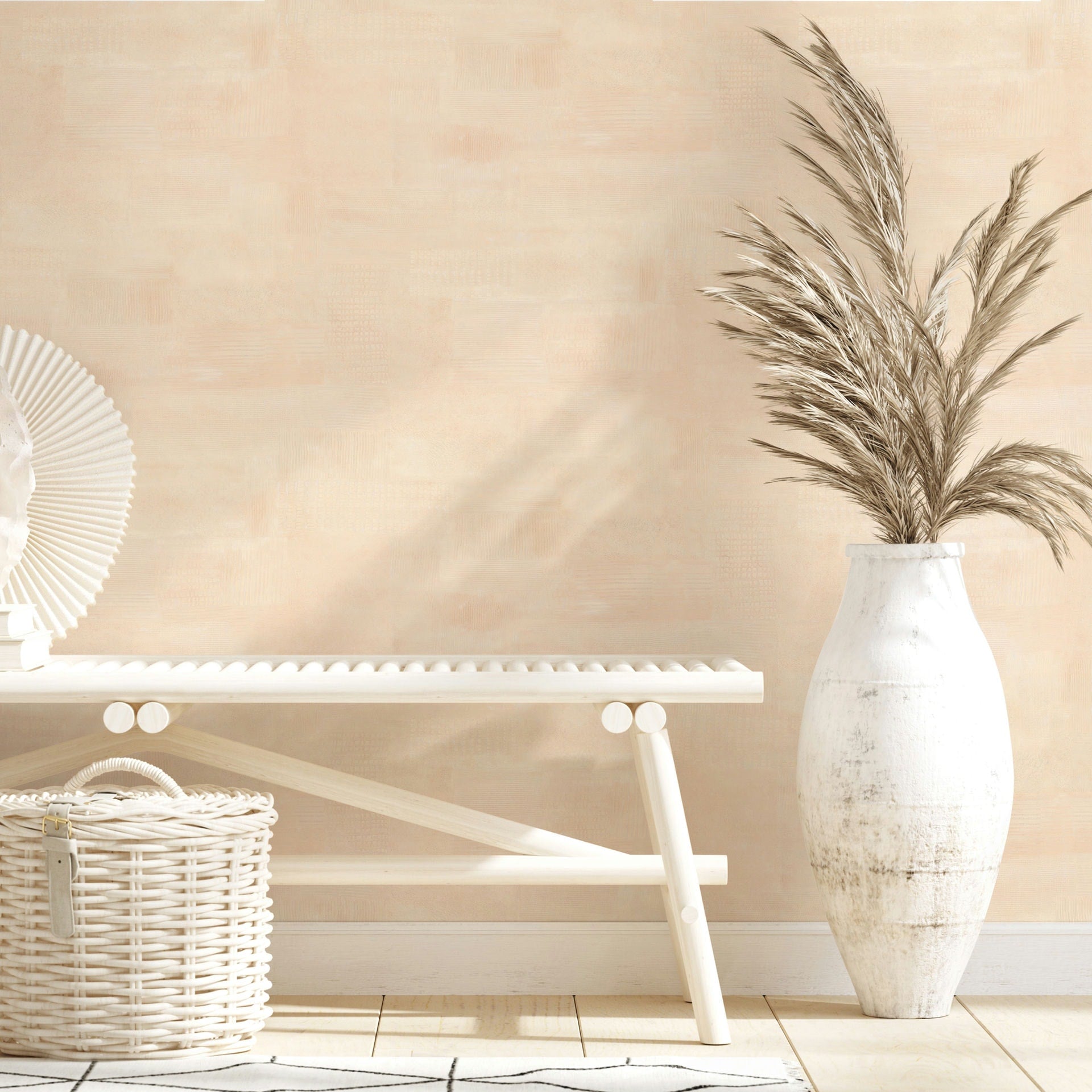 Vliestapete beige einfarbig