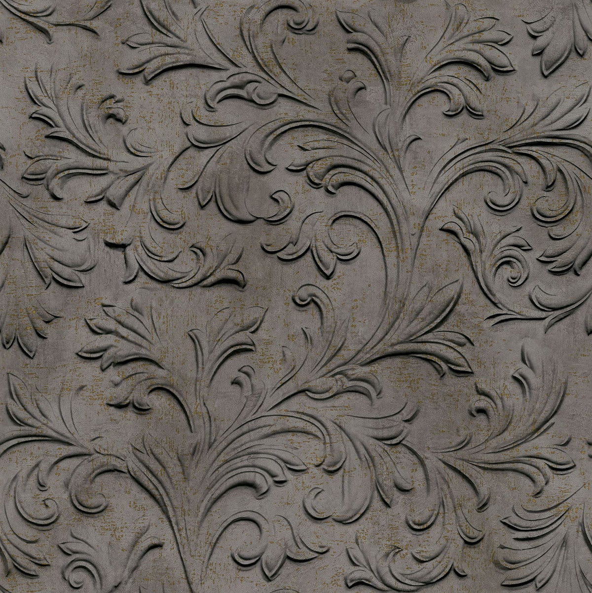 Papel pintado tejido no tejido arte contemporáneo marrón y gris - Marburg - Imagen 1