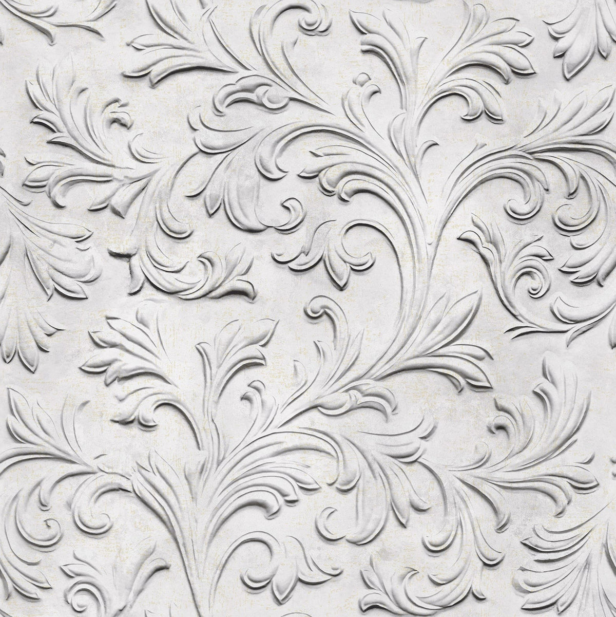 Papel pintado tejido no tejido arte contemporáneo blanco y gris - Marburg - Imagen 2