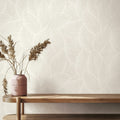 Vliestapete beige pflanzen