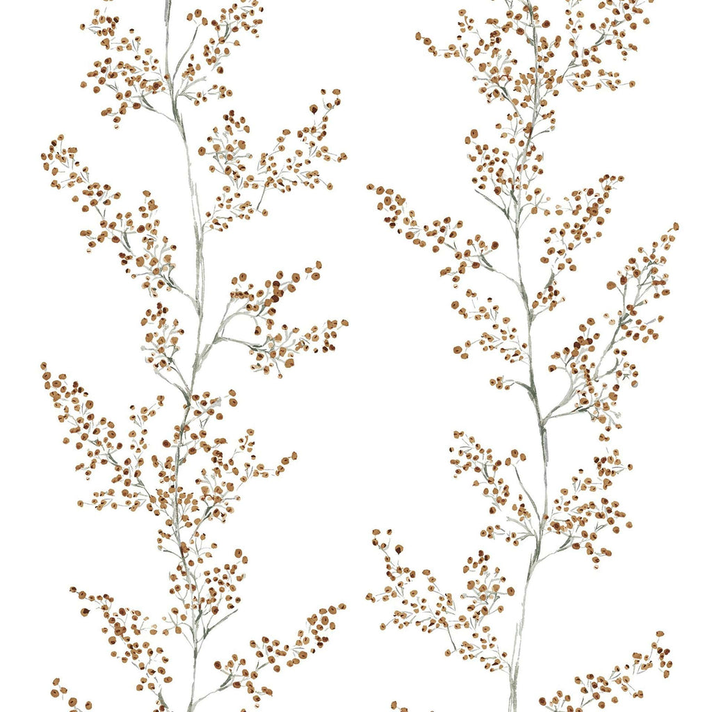 Vliestapete weiß, beige pflanzen