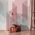 Fotomural Walls by Patel - Photo wallpaper »mesh 1« - Abstract 3D design - Red, Blue