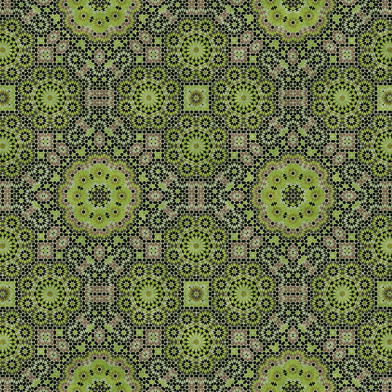 Fotomural Walls by Patel - Green mosaic graphic pattern wallpaper