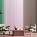 Fotomural Walls by Patel - Photo wallpaper »co-coloures 1« - Colour gradient with stripes - Green Pink, Brown