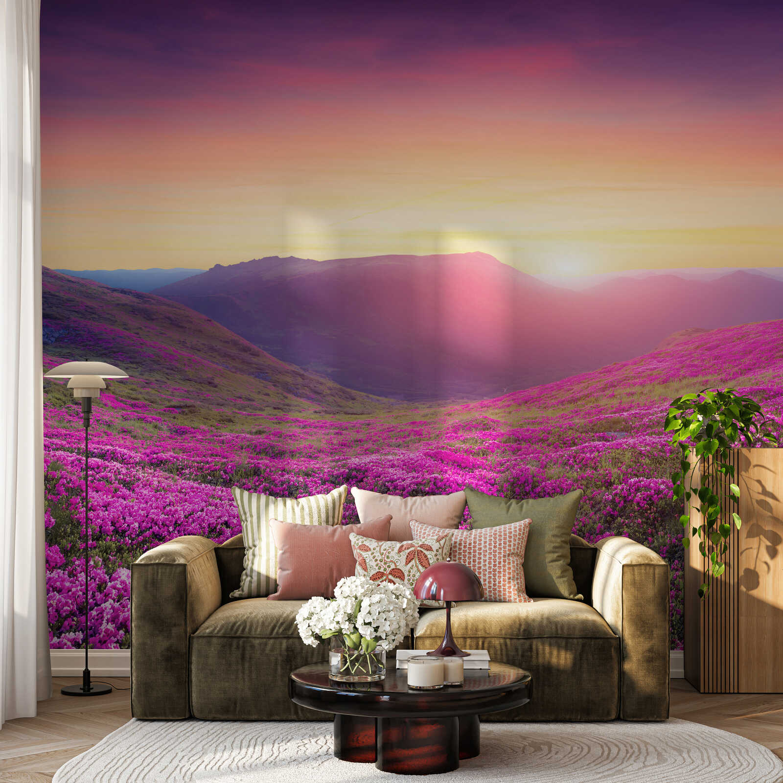 Fotomural Panel XXL 5 - Nature mural flower meadow in the mountains on premium smooth fleece