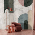 Fotomural Walls by Patel - Photo wallpaper »torenta« - Graphic pattern with round arch, clay plaster texture - Smooth, slightly shiny premium non-woven fabric