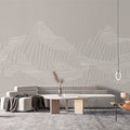 Fotomural Walls by Patel - Photo wallpaper »victor« - Mountain landscape with line pattern - Grey