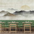 Fotomural Walls by Patel - Akaishi 1 - wall mural Asian Print mountain range in the morning grey