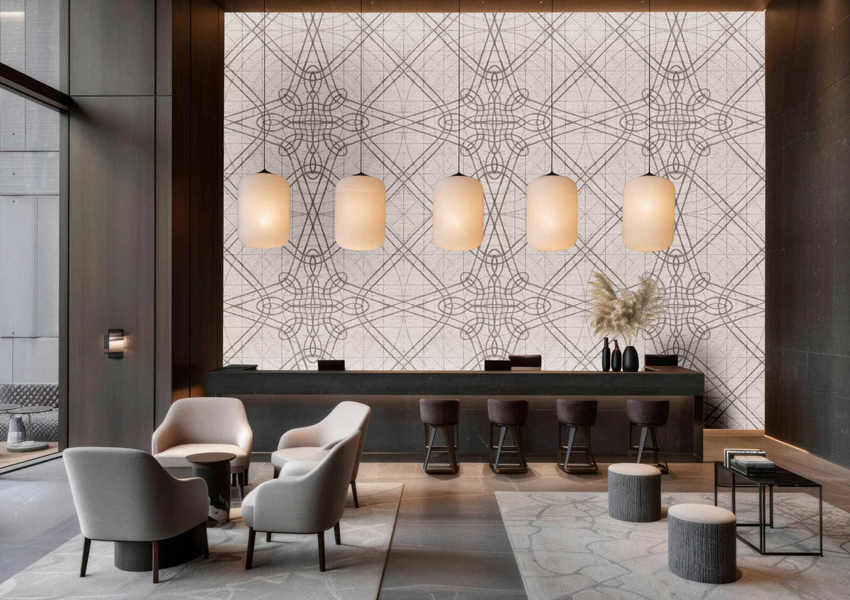Fotomural Walls by Patel - axis1 - Timeless line pattern wallpaper with clear structure - beige, brown