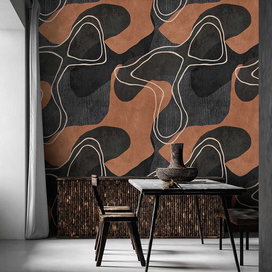 Fotomural Walls by Patel - Terra 1 - ethnic mural with abstract design in earth tones