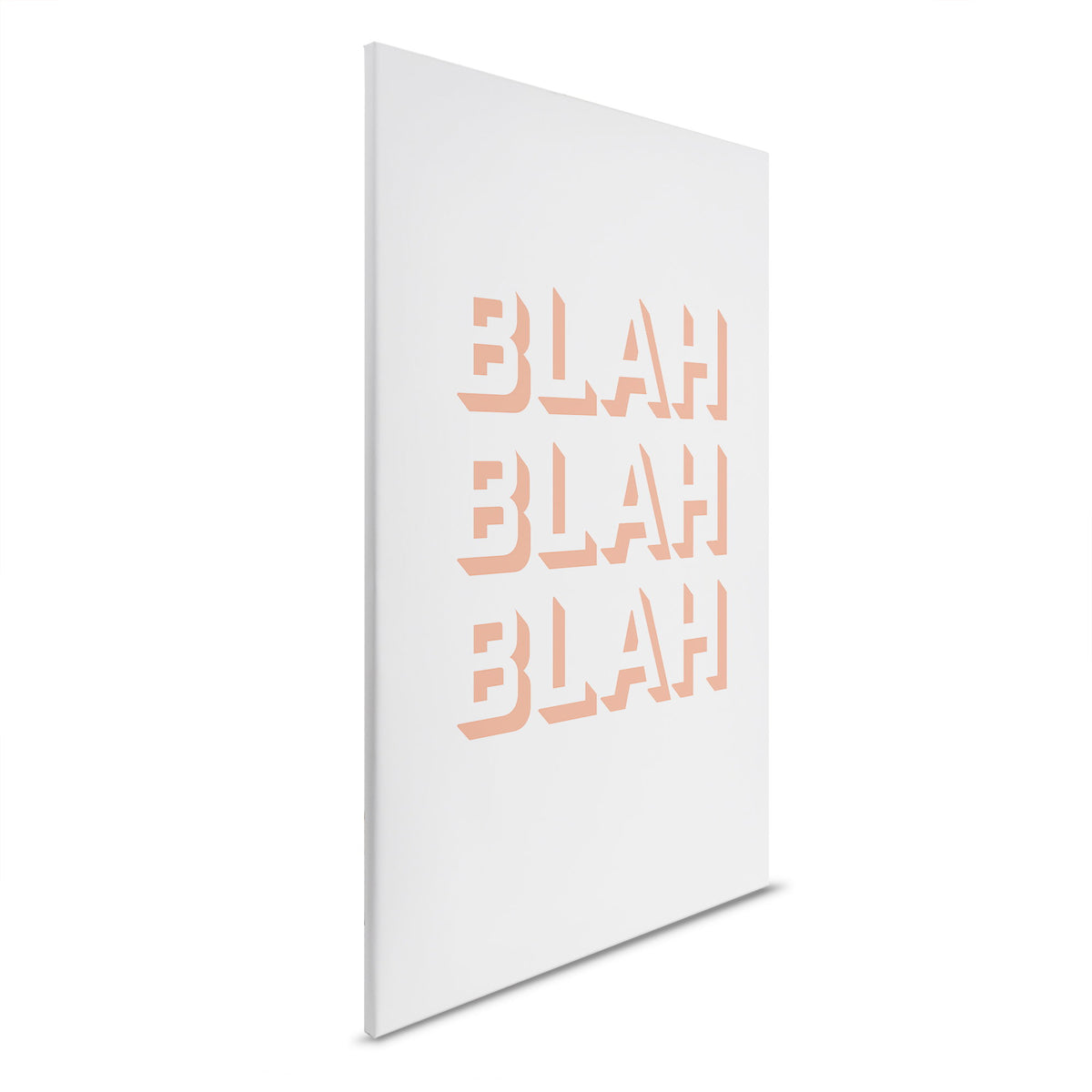 Cuadro en lienzo - Blah Blah Blah - Obra de arte tipográfica moderna