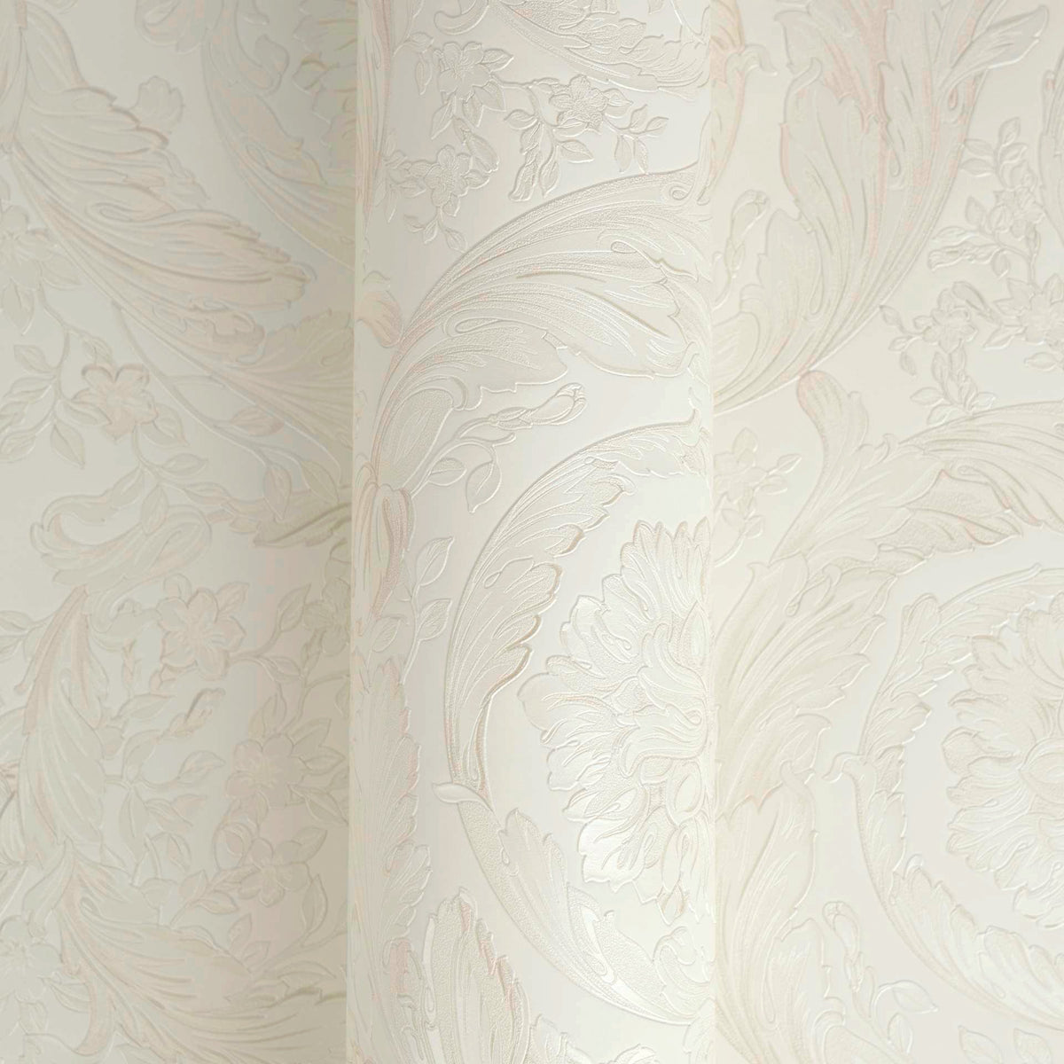 Papel pintado vinílico Versace 6 crema floral - Matex - Imagen 3