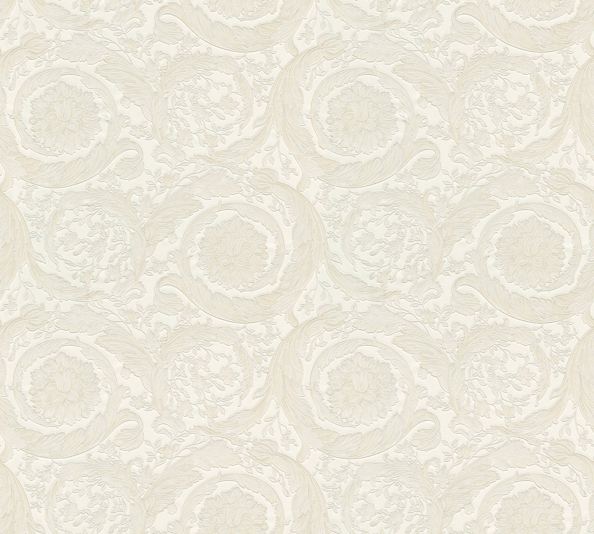 Papel pintado vinílico Versace 6 crema floral - Matex - Imagen 7