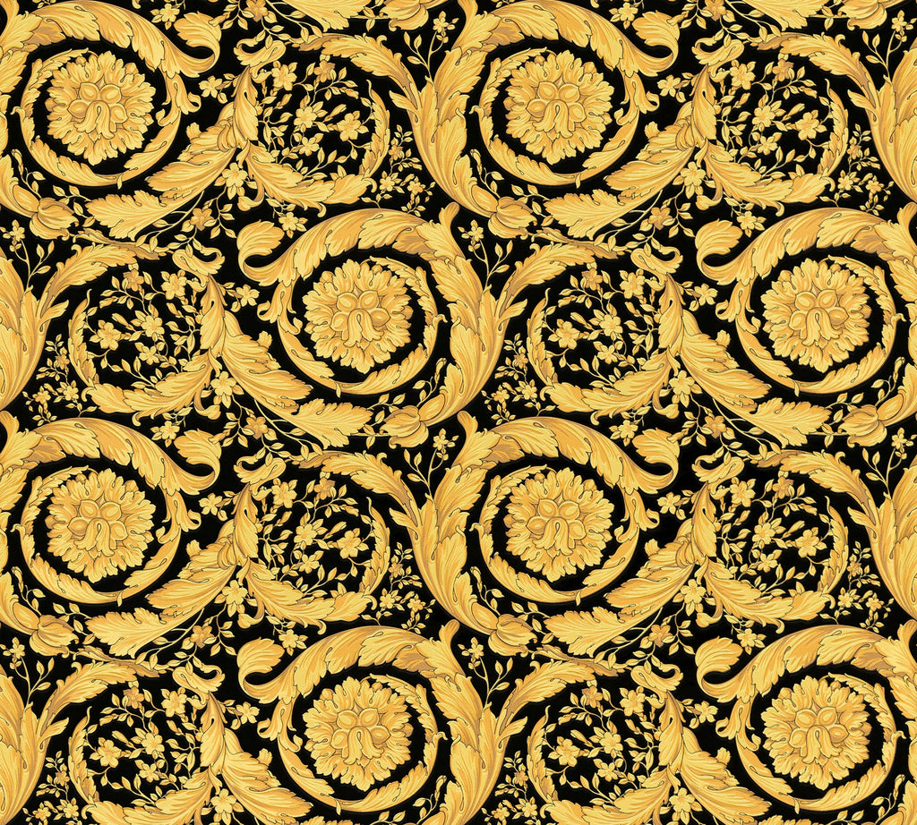 Versace 6-Vliestapete Vinyltapete Schwarz Floral