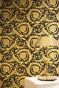 Versace 6-Vliestapete Vinyltapete Schwarz Floral