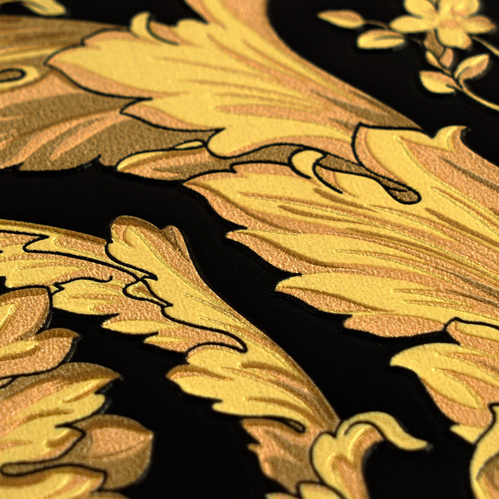 Versace 6-Vliestapete Vinyltapete Schwarz Floral