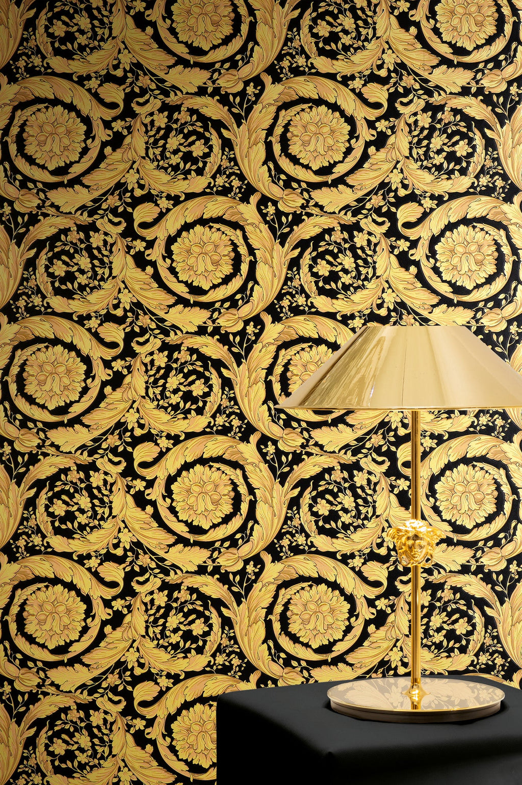Versace 6-Vliestapete Vinyltapete Schwarz Floral