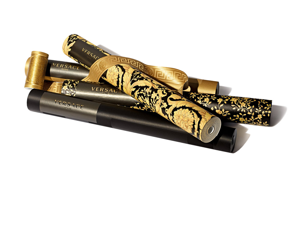 Versace 6-Vliestapete Vinyltapete Schwarz Floral