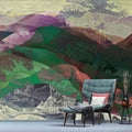 Fotomural Walls by Patel - Hidden Valley 1 - mural vintage meets modern mountain landscape