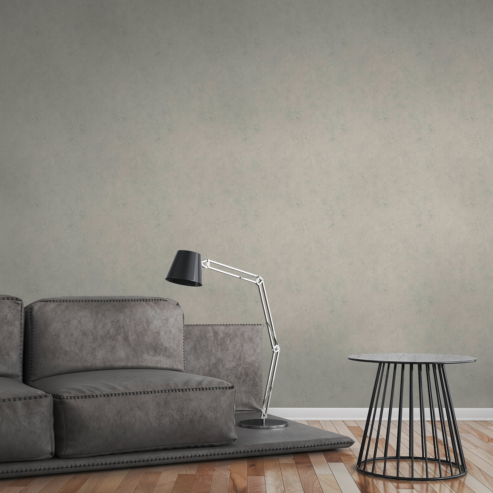Hochwertige Vliestapete Beige Betonoptik