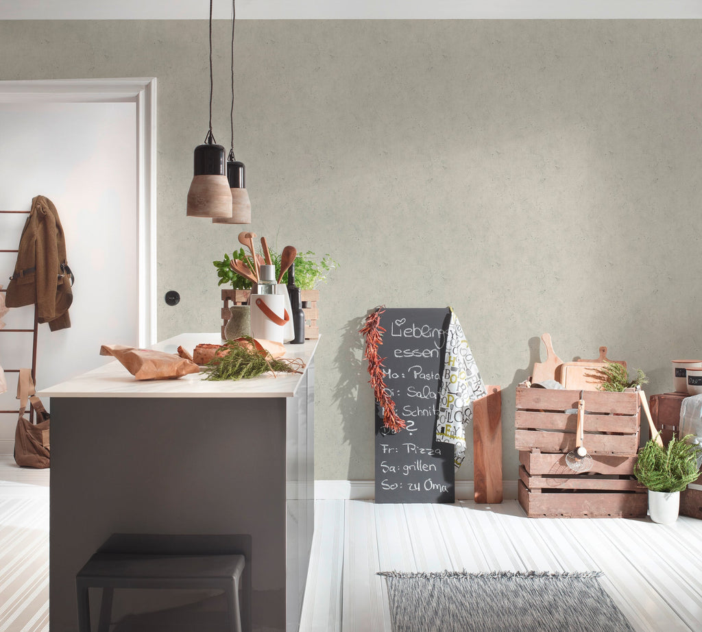 Hochwertige Vliestapete Beige Betonoptik
