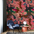 Fotomural Walls by Patel - Photo wallpaper »kimo 1« - Abstract floral artwork - Pink, Blue