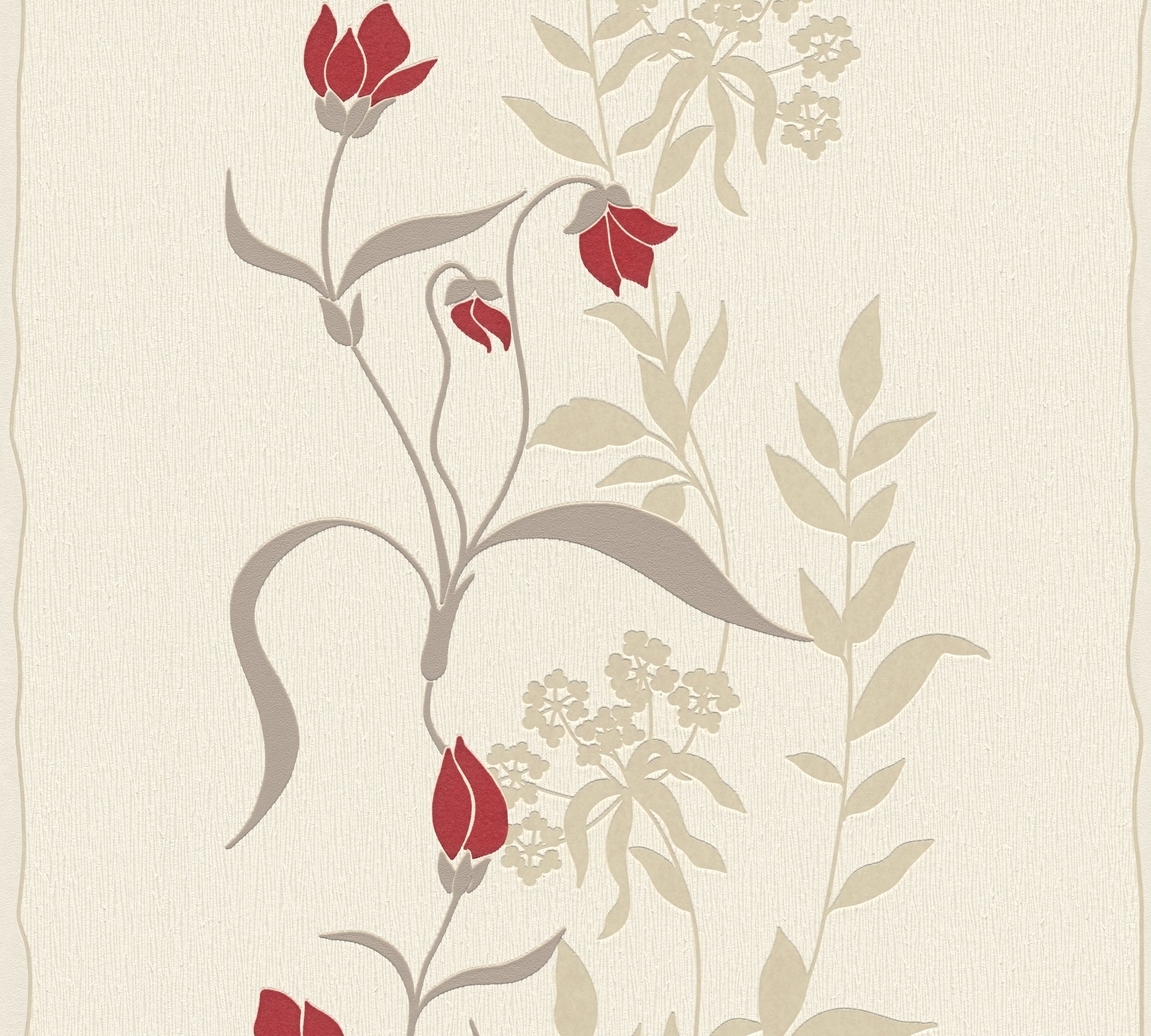 Hochwertige Vliestapete Creme Floral