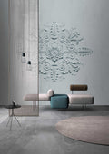 Fotomural Walls by Patel - antique2 - Photo wallpaper ornamental 3D relief as wall art - blue