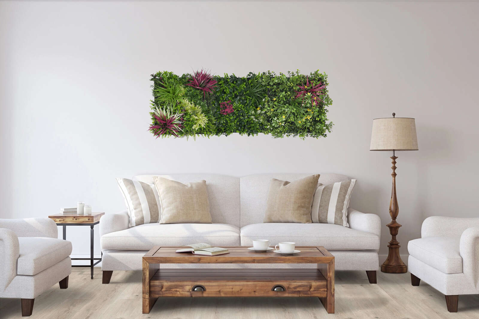 Panel Modular Wall - Green Blush Mixed Flora 52 x 52 x 5 cm (13673-2) - Imagen 1