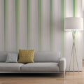 Fotomural Panel XXL 5 - Design wall mural thinning stripes white green on premium smooth fleece