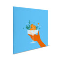 Refrescante momento ginebra - Lienzo de verano en azul