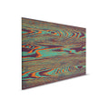 Kontiki 1 - Lienzo grano de madera colores neón, verde y negro