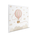 Cuadro habitación infantil Globo aerostático en un cielo nublado - Colores pastel suaves para una decoración de pared de ensueño