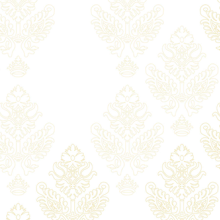 Fotomural Panel XXL 5 - Design wall mural baroque style pattern yellow on premium smooth non-woven