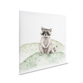 Cuadro lienzo habitación infantil Pequeño mapache - Lindo motivo animal del bosque para la pared
