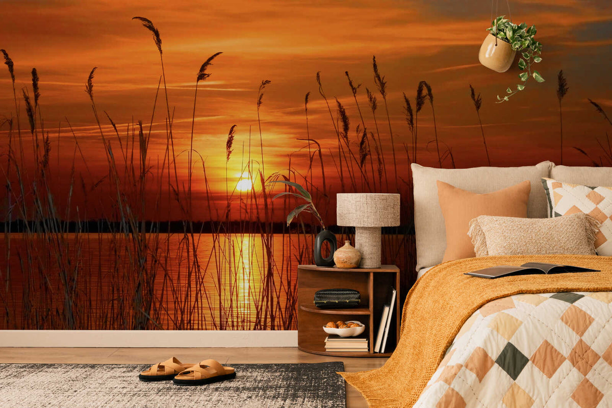Fotomural Lakeside Grasses Wallpaper - Premium Smooth Nonwoven - XXL 2