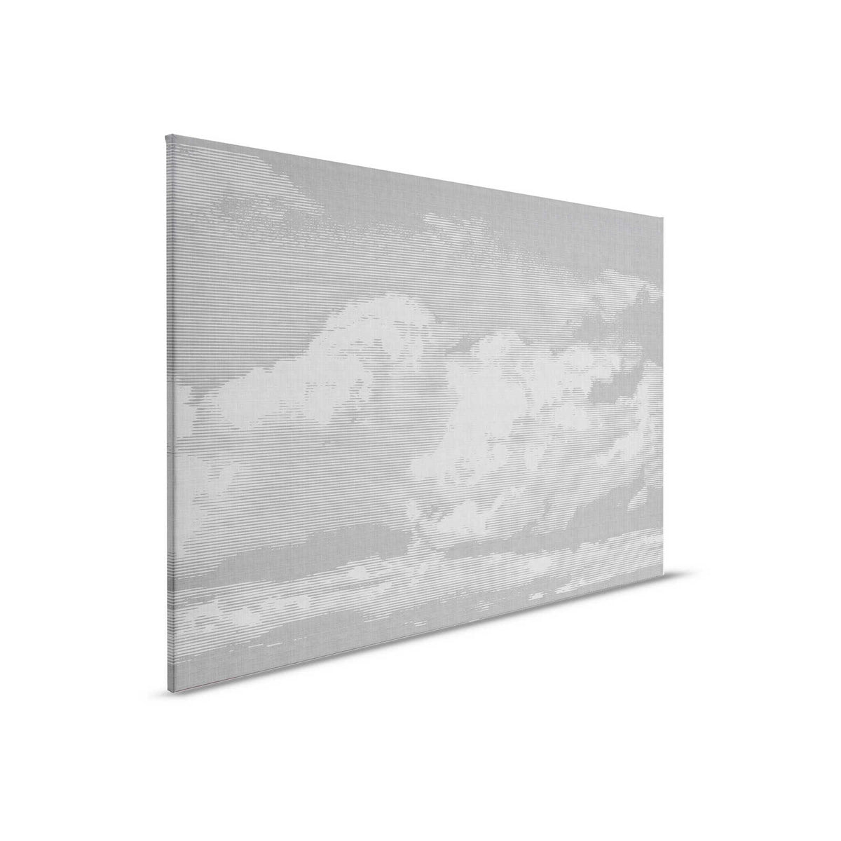 Nubes 2 - Cuadro de lienzo celestial en aspecto de lino natural con motivo de nubes