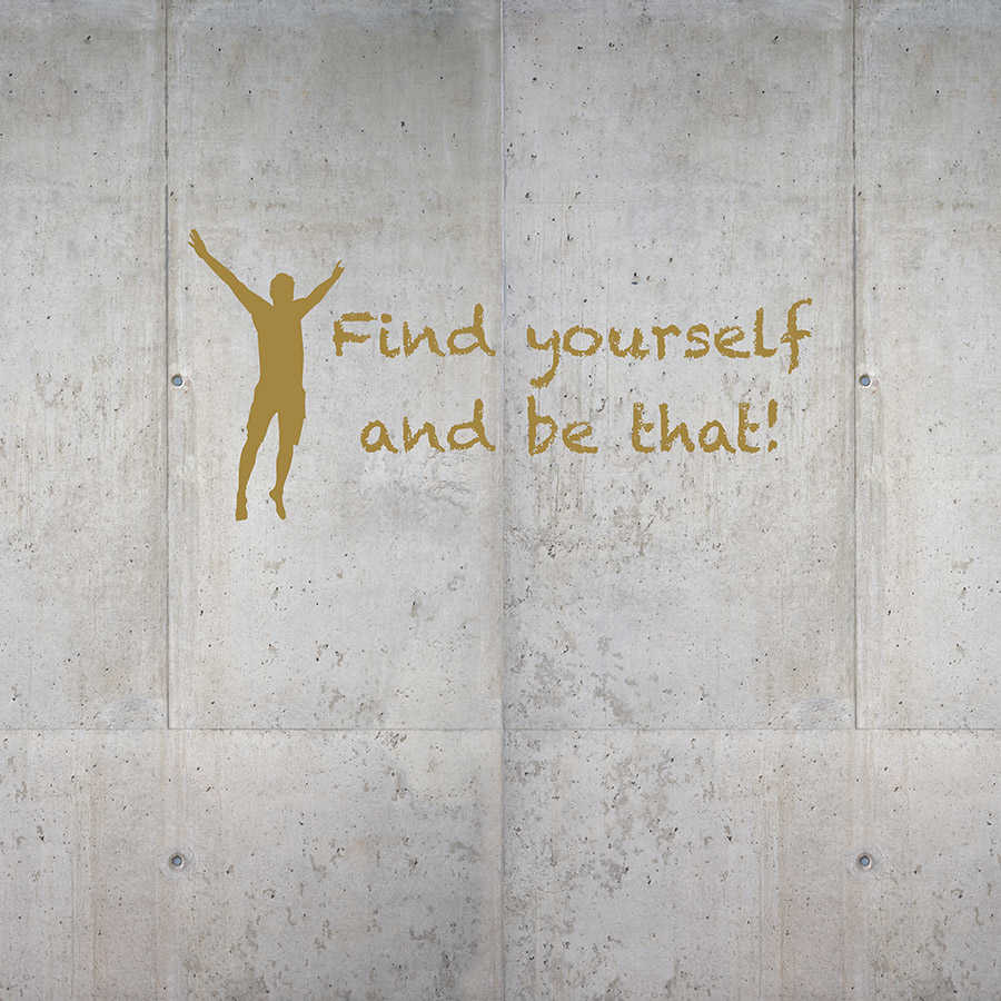 Fotomural Concrete wall mural with lettering - Premium smooth fleece - XXL 3
