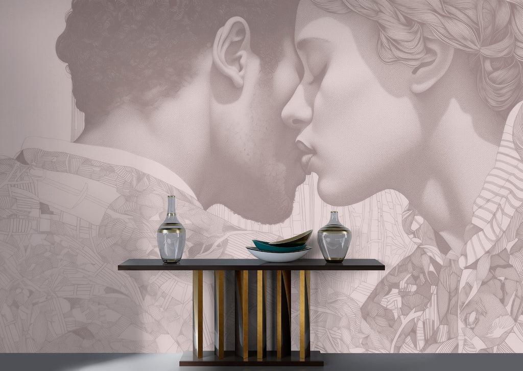 Fototapete im Digitaldruck Fototapete Lila Personen