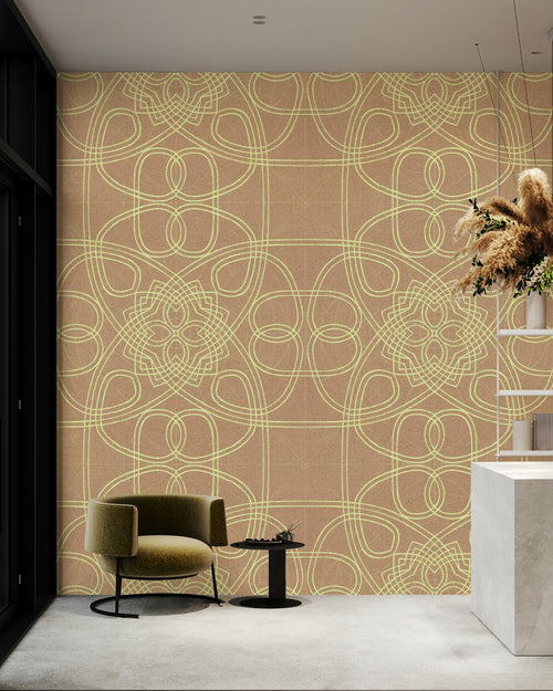 Fototapete im Digitaldruck Fototapete Braun Geometrisch