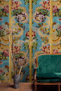 Fototapete im Digitaldruck Fototapete Turkis Floral