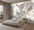 Fotomural Walls by Patel - eden2 - Botanical art wallpaper with jungle plants in textile look - green, cream